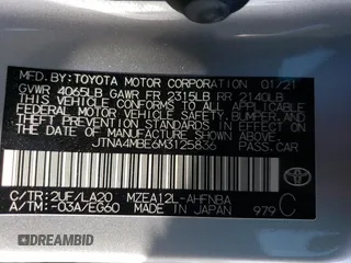 2021 Toyota Corolla Hatchback XSE with VIN JTNA4MBE6M3125836, listed as a Copart auction lot 73800704 with 56,394 mi miles and Salvage Title. Bid and sale history available at carsss.com. Image 13.