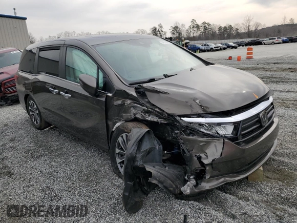 2023 Honda Odyssey EX-L z VIN 5FNRL6H69PB033309, wystawiony jako Copart lot #48559565 z przebiegiem 30 068 mil mil oraz Szkoda całkowita • Salvage title. Historia ofert i sprzedaży dostępna na DreamBid. Obrazek 4.