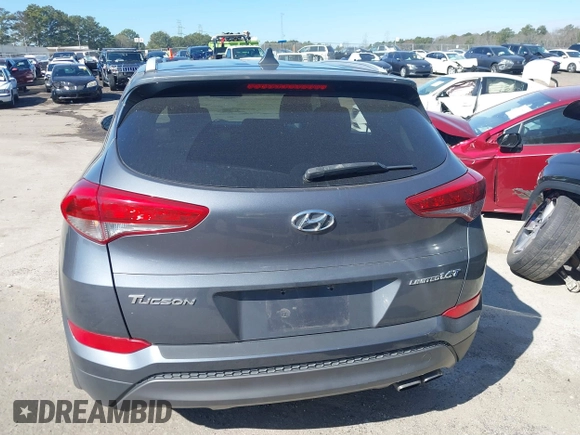 2016 Hyundai Tucson Limited with VIN KM8J33A26GU075023, listed as a IAAI auction lot 41656851 with 125,277 mi miles and . Bid and sale history available at DreamBid. Image 16.