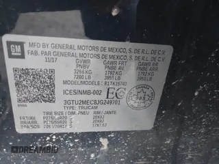 2018 GMC Sierra 1500 SLE z VIN 3GTU2MEC8JG249701, wystawiony jako IAAI lot #41556135 z przebiegiem 87 657 mil mil oraz . Historia ofert i sprzedaży dostępna na DreamBid. Obrazek 9.