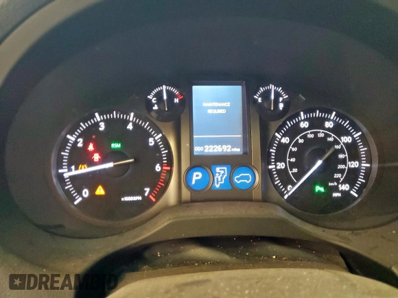 2014 Lexus GX 460 with VIN JTJBM7FXXE5069179, listed as a Copart auction lot 61055175 with 222,692 mi miles and Salvage title. Bid and sale history available at DreamBid. Image 9.