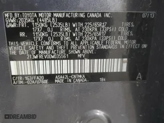 2013 Toyota RAV4 XLE with VIN 2T3WFREV0DW035561, listed as a Copart auction lot 63358044 with 176,680 mi miles and Salvage Title. Bid and sale history available at carsss.com. Image 14.