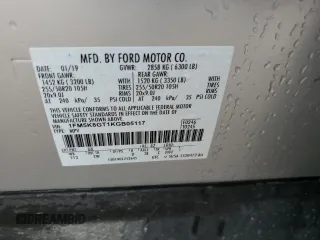 2019 Ford Explorer Sport with VIN 1FM5K8GT1KGB05117, listed as a Copart auction lot 56696505 with Not provided miles and Salvage title. Bid and sale history available at DreamBid. Image 13.