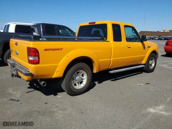 2008 Ford Ranger XLT with VIN 1FTYR44E78PA19881, listed as a Copart auction lot 43602095 with 74,980 mi miles and Salvage Title. Bid and sale history available at carsss.com. Image 3.