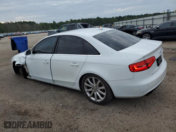 2013 Audi A4 Prestige with VIN WAUKFAFLXDA157823, listed as a Copart auction lot 62749474 with 137,256 mi miles and Salvage Title. Bid and sale history available at carsss.com. Image 2.