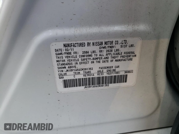 2012 Infiniti M37 with VIN JN1BY1AR4CM391352, listed as a Copart auction lot 75222834 with 160,035 mi miles and Salvage Title. Bid and sale history available at carsss.com. Image 12.
