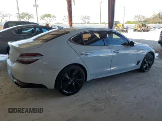 2023 Genesis G70 3.3T with VIN KMTG54TE0PU108198, listed as a Copart auction lot 46945215 with 18,856 mi miles and Non Repairable. Bid and sale history available at DreamBid. Image 3.