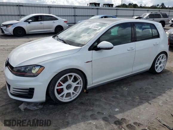 2016 Volkswagen Golf GTI SE with VIN 3VW4T7AU7GM010628, listed as a Copart auction lot 70206094 with 75,965 mi miles and Salvage Title. Bid and sale history available at carsss.com. Image 1.