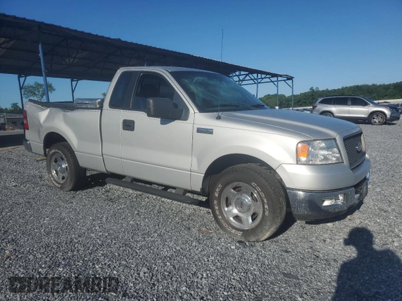 2005 Ford F-150 XL with VIN 1FTRF12W45NB13974, listed as a Copart auction lot 55701635 with 385,185 mi miles and Salvage title. Bid and sale history available at DreamBid. Image 4.