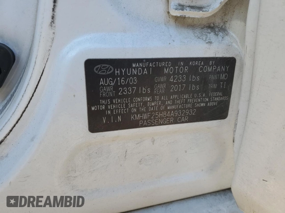 2004 Hyundai Sonata with VIN KMHWF25H84A932932, listed as a Copart auction lot 78365944 with 0 mi miles and Clean Title. Bid and sale history available at carsss.com. Image 15.