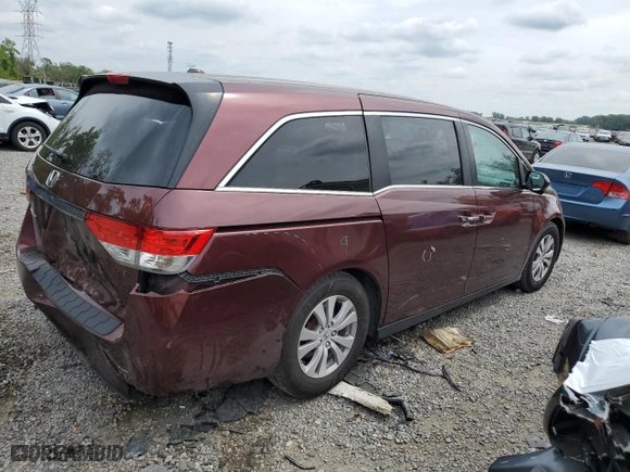 2016 Honda Odyssey EX-L with VIN 5FNRL5H60GB068976, listed as a Copart auction lot 50148215 with 172,333 mi miles and Salvage Title. Bid and sale history available at carsss.com. Image 3.