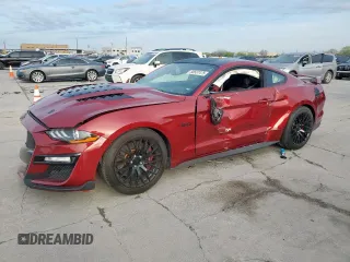2019 Ford Mustang GT with VIN 1FA6P8CFXK5105693, listed as a Copart auction lot 50537475 with 69,543 mi miles and Salvage Title. Bid and sale history available at carsss.com. Image 1.