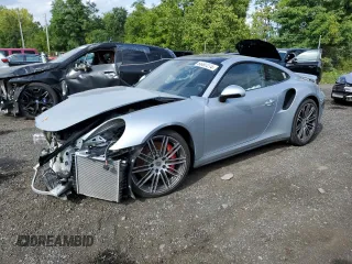 2015 Porsche 911 Turbo S with VIN WP0AD2A97FS166370, listed as a Copart auction lot 68497274 with 3,015 mi miles and Salvage Title. Bid and sale history available at carsss.com. Image 1.