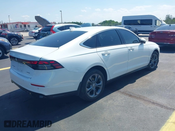 2024 Honda Accord EX-L with VIN 1HGCY2F68RA052031, listed as a IAAI auction lot 42279362 with 15,322 mi miles and . Bid and sale history available at DreamBid. Image 4.