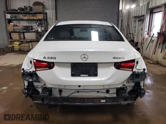 2020 Mercedes-Benz A 220 with VIN WDD3G4FB9LW038522, listed as a Copart auction lot 43307274 with 27,161 mi miles and Salvage Title. Bid and sale history available at DreamBid. Image 6.