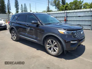 2020 Ford Explorer Platinum z VIN 1FM5K8HC5LGA11113, wystawiony jako Copart lot #57035265 z przebiegiem 52 232 mil mil oraz Szkoda całkowita • Salvage title. Historia ofert i sprzedaży dostępna na DreamBid. Obrazek 4.