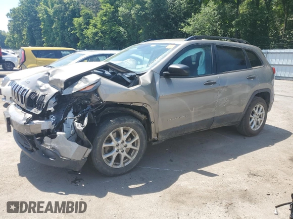 2017 Jeep Cherokee Sport with VIN 1C4PJMAS1HW512622, listed as a Copart auction lot 60308784 with 79,486 mi miles and Salvage Title. Bid and sale history available at carsss.com. Image 1.