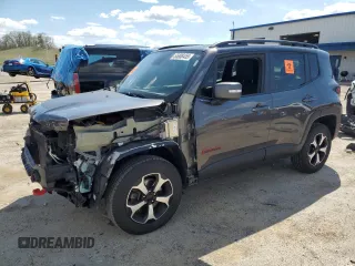 2020 Jeep Renegade Trailhawk with VIN ZACNJBC16LPL73087, listed as a Copart auction lot 55808455 with 83,526 mi miles and Non repairable. Bid and sale history available at DreamBid. Image 1.