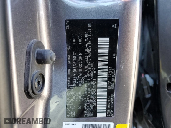2019 Toyota Sienna LE Auto Access Seat with VIN 5TDKZ3DC5KS008521, listed as a Copart auction lot 53512695 with 147,488 mi miles and Salvage title. Bid and sale history available at DreamBid. Image 15.