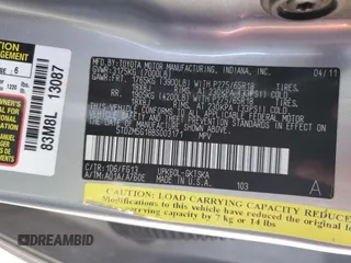 2011 Toyota Sequoia SR5 with VIN 5TDZM5G18BS003171, listed as a Copart auction lot 82854734 with 0 mi miles and Salvage Title. Bid and sale history available at carsss.com. Image 13.