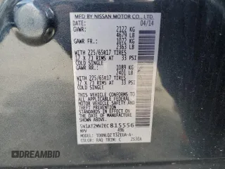 2014 Nissan Rogue SL with VIN 5N1AT2MV2EC815556, listed as a Copart auction lot 52730965 with 97,000 mi miles and Salvage Title. Bid and sale history available at carsss.com. Image 14.