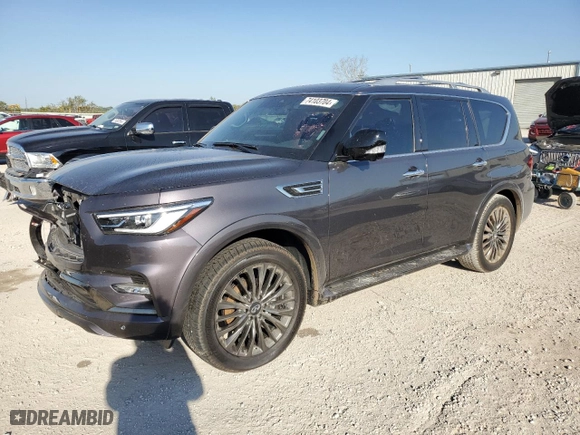 2024 Infiniti QX80 SENSORY with VIN JN8AZ2BE6R9325179, listed as a Copart auction lot 74103704 with 6,264 mi miles and Salvage Title. Bid and sale history available at carsss.com. Image 1.