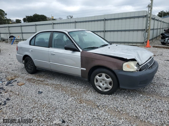 2000 Honda Civic VP with VIN 2HGEJ6612YH584853, listed as a Copart auction lot 87037754 with 169,552 mi miles and Salvage Title. Bid and sale history available at carsss.com. Image 4.