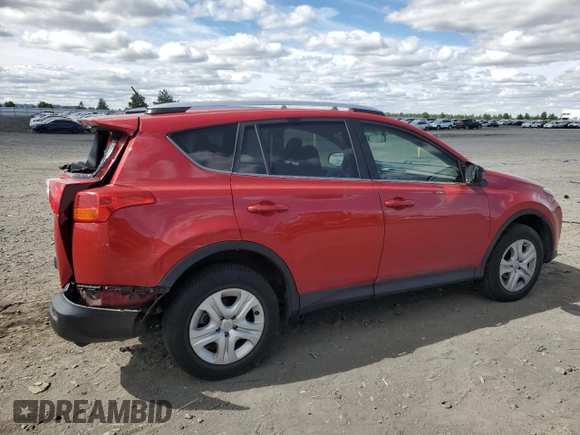2015 Toyota RAV4 LE with VIN JTMBFREV9FD126259, listed as a Copart auction lot 62152715 with 30,953 mi miles and Salvage title. Bid and sale history available at DreamBid. Image 3.