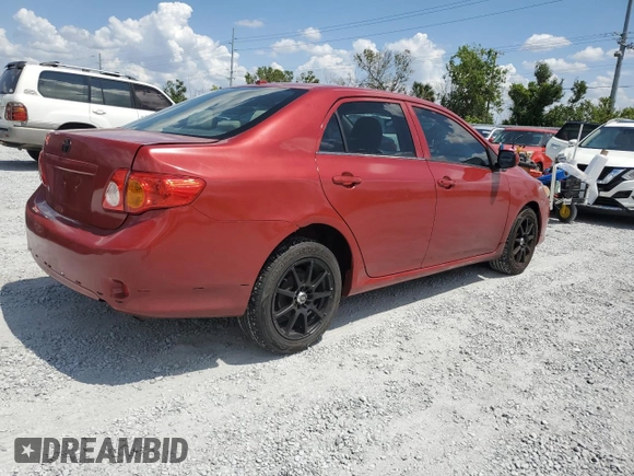 2009 Toyota Corolla with VIN JTDBL40E79J035516, listed as a Copart auction lot 55208005 with 192,271 mi miles and Salvage Title. Bid and sale history available at carsss.com. Image 3.
