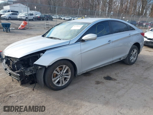 2013 Hyundai Sonata GLS with VIN 5NPEB4AC7DH629621, listed as a IAAI auction lot 41754217 with 87,862 mi miles and . Bid and sale history available at DreamBid. Image 2.