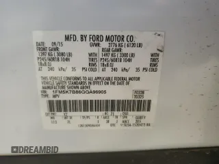 2016 Ford Explorer с VIN 1FM5K7B86GGA96905, выставлен на аукционе Copart как лот 61942285 с пробегом 44 591 миль миль и Чистый • Clean title. История ставок и продаж доступна на DreamBid. Изображение 12.