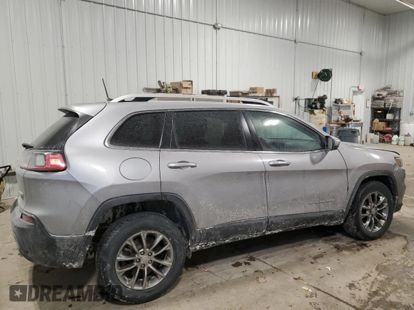 2020 Jeep Cherokee Altitude with VIN 1C4PJMLB8LD569191, listed as a Copart auction lot 46123285 with 188,014 mi miles and Salvage Title. Bid and sale history available at carsss.com. Image 3.