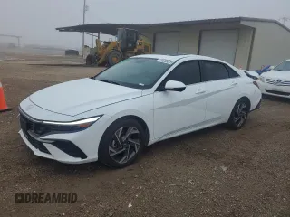 2024 Hyundai Elantra Limited z VIN KMHLP4DG0RU817543, wystawiony jako Copart lot #54535815 z przebiegiem 15 391 mil mil oraz Szkoda całkowita • Salvage title. Historia ofert i sprzedaży dostępna na DreamBid. Obrazek 1.
