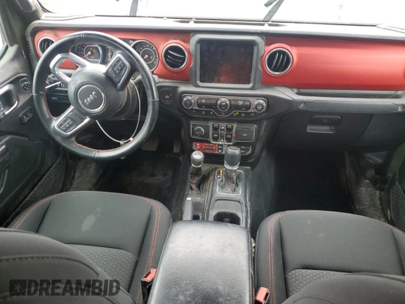 2021 Jeep Gladiator Rubicon with VIN 1C6JJTBM6ML580028, listed as a Copart auction lot 56526085 with 55,462 mi miles and Salvage title. Bid and sale history available at DreamBid. Image 8.