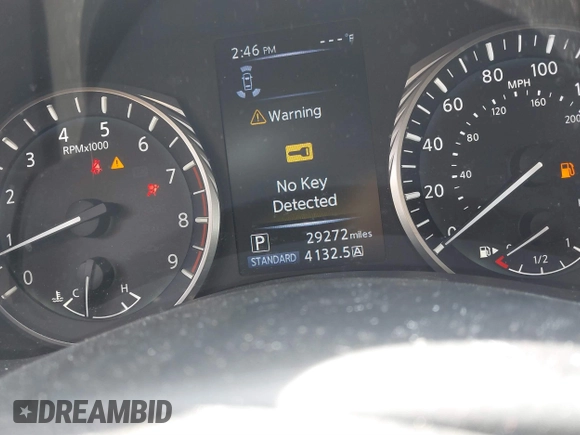2022 Infiniti Q50 Red Sport 400 with VIN JN1FV7DP0NM370170, listed as a IAAI auction lot 41879005 with 29,272 mi miles and . Bid and sale history available at DreamBid. Image 7.