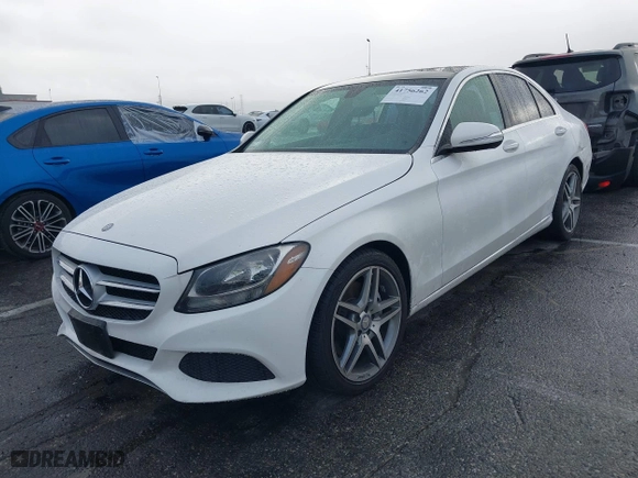 2015 Mercedes-Benz C-Class C 300 with VIN 55SWF4JB2FU055641, listed as a IAAI auction lot 41756262 with 86,670 mi miles. Bid and sale history available at carsss.com. Image 17.