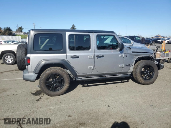 2019 Jeep Wrangler Unlimited Sport with VIN 1C4HJXDG8KW632213, listed as a Copart auction lot 42623815 with 121,014 mi miles and Salvage title. Bid and sale history available at DreamBid. Image 3.