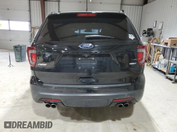 2018 Ford Explorer Sport z VIN 1FM5K8GT7JGB51209, wystawiony jako Copart lot #45980945 z przebiegiem 78 616 mil mil oraz Szkoda całkowita • Salvage title. Historia ofert i sprzedaży dostępna na DreamBid. Obrazek 6.
