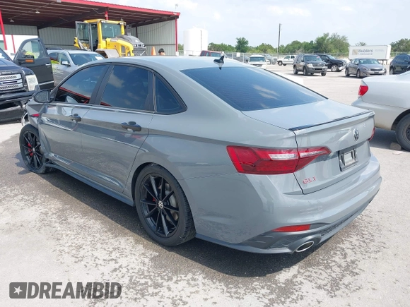 2024 Volkswagen Jetta GLI 40th Anniversary Edition with VIN 3VW9T7BUXRM021579, listed as a IAAI auction lot 42166630 with 24,690 mi miles and . Bid and sale history available at DreamBid. Image 3.