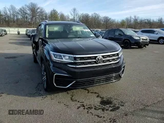 2021 Volkswagen Atlas SEL R-Line with VIN 1V2SR2CA2MC571328, listed as a Copart auction lot 43605135 with 44,290 mi miles and Salvage title. Bid and sale history available at DreamBid. Image 11.