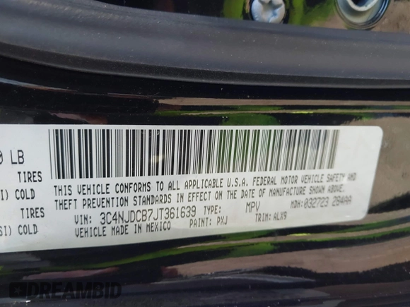 2018 Jeep Compass Limited with VIN 3C4NJDCB7JT361639, listed as a IAAI auction lot 41850166 with 80,208 mi miles. Bid and sale history available at carsss.com. Image 9.