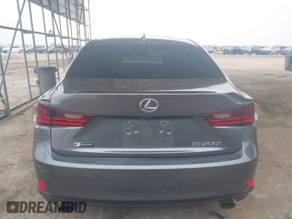 2016 Lexus IS 200t with VIN JTHBA1D21G5035570, listed as a IAAI auction lot 41593624 with 105,100 mi miles and . Bid and sale history available at carsss.com. Image 16.