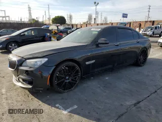 2014 BMW 7 Series 740Li with VIN WBAYE4C52ED137716, listed as a Copart auction lot 46108955 with 82,873 mi miles and Salvage Title. Bid and sale history available at carsss.com. Image 1.
