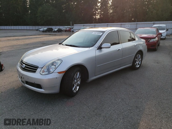 2006 Infiniti G35 with VIN JNKCV51F06M617266, listed as a Copart auction lot 70624804 with 276,847 mi miles and Clean Title. Bid and sale history available at DreamBid. Image 1.