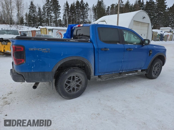 2024 Ford Ranger XLT with VIN 1FTER4HH7RLE11081, listed as a Copart auction lot 43806865 with 17,921 mi miles and Salvage Title. Bid and sale history available at DreamBid. Image 3.