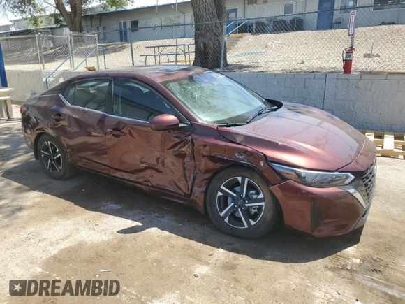 2024 Nissan Sentra SV with VIN 3N1AB8CV5RY332624, listed as a Copart auction lot 58671425 with 11,924 mi miles and Salvage title. Bid and sale history available at DreamBid. Image 4.