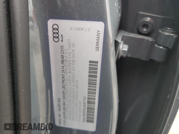 2020 Audi A3 Sedan S line Premium Plus with VIN WAUJEGFF2LA097191, listed as a Copart auction lot 73111332 with 34,640 mi miles. Bid and sale history available at carsss.com. Image 12.