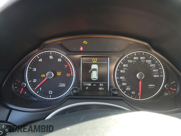 2014 Audi Q5 Premium Plus with VIN WA1LFAFP0EA105784, listed as a Copart auction lot 51862495 with 171,596 mi miles and Salvage title. Bid and sale history available at DreamBid. Image 9.