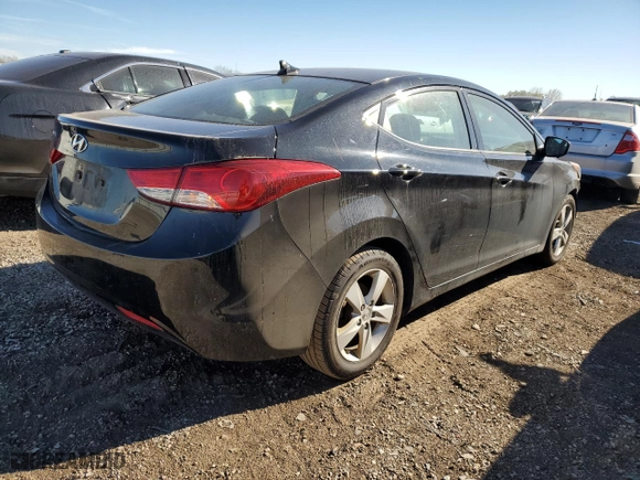 2013 Hyundai Elantra GLS PZEV with VIN 5NPDH4AE1DH443696, listed as a Copart auction lot 75536274 with 174,892 mi miles and Salvage Title. Bid and sale history available at carsss.com. Image 3.