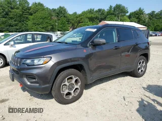 2022 Jeep Compass Trailhawk с VIN 3C4NJDDB6NT124483, выставлен на аукционе Copart как лот 61469685 с пробегом 70 844 миль миль и Списание • Salvage title. История ставок и продаж доступна на DreamBid. Изображение 1.